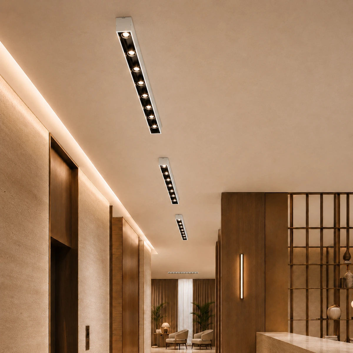 Grid Linear applied in a hospitality interior