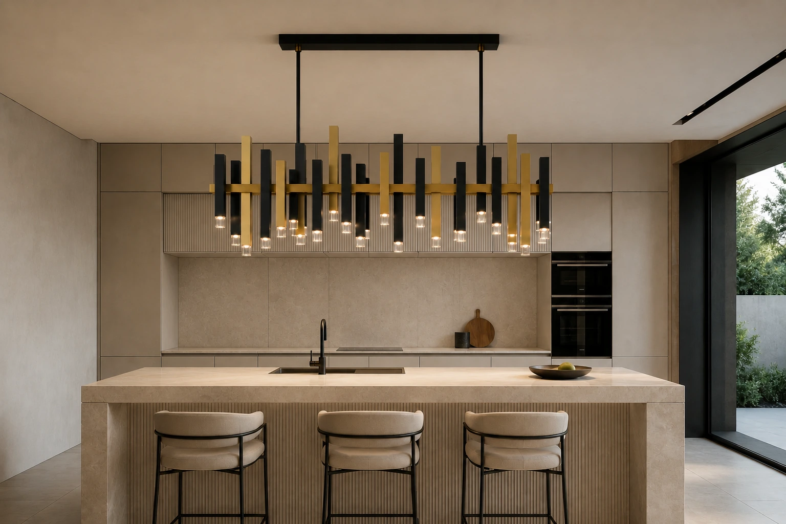 VECTRA - pendente linear em cozinha premium
