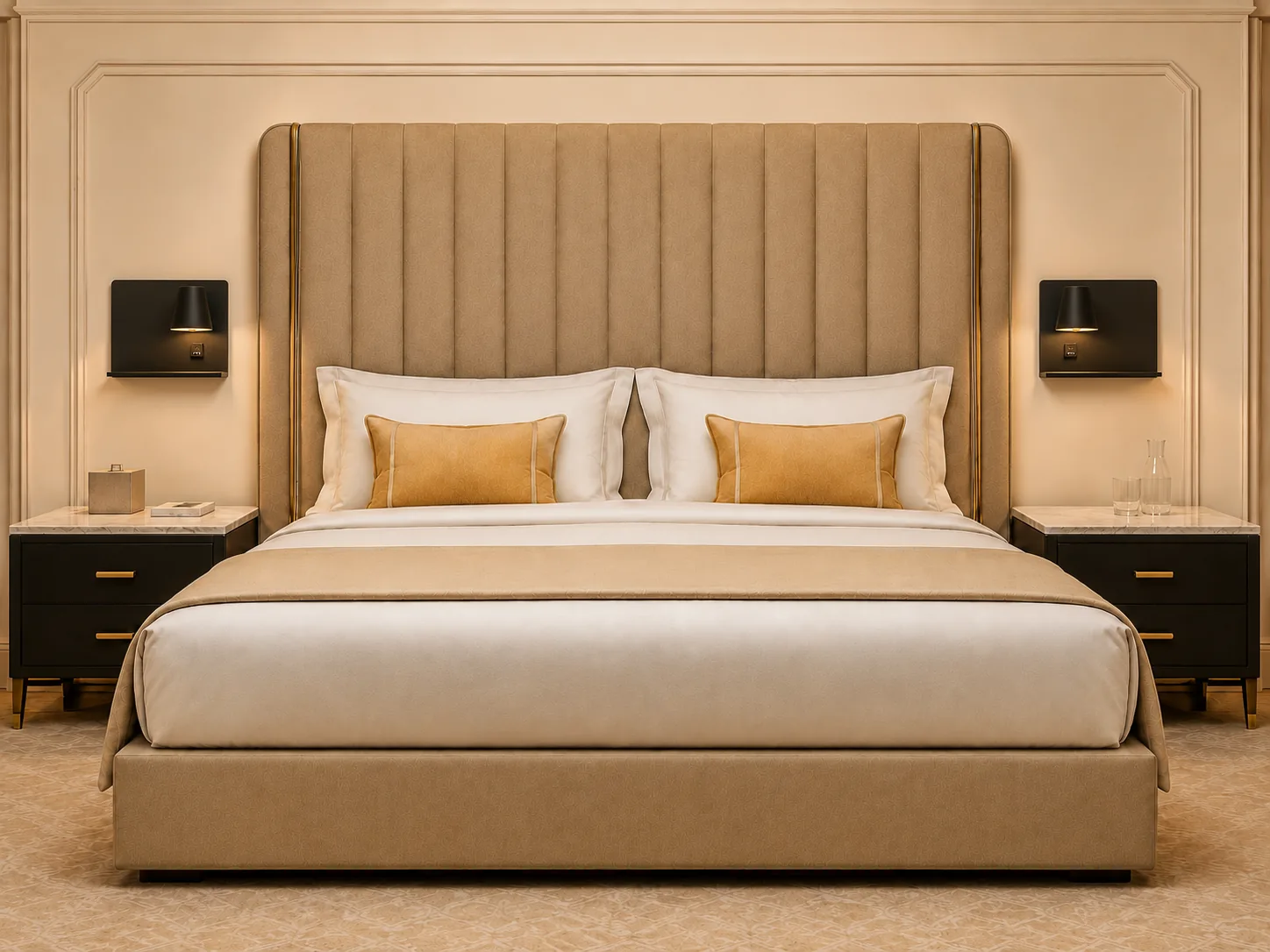 VARNA em ambiente de quarto premium