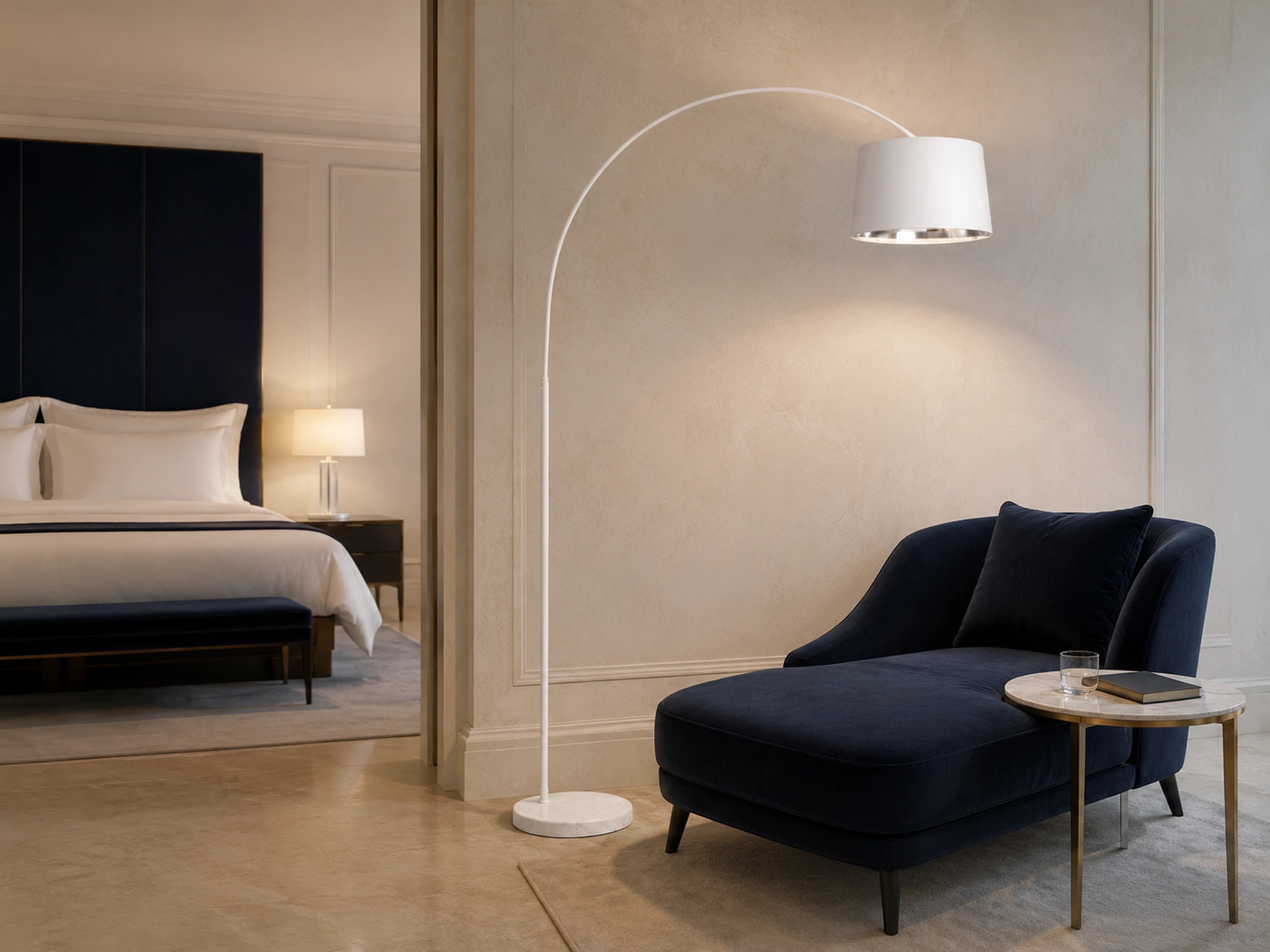 SYDNEY floor lamp applied in a premium hospitality suite