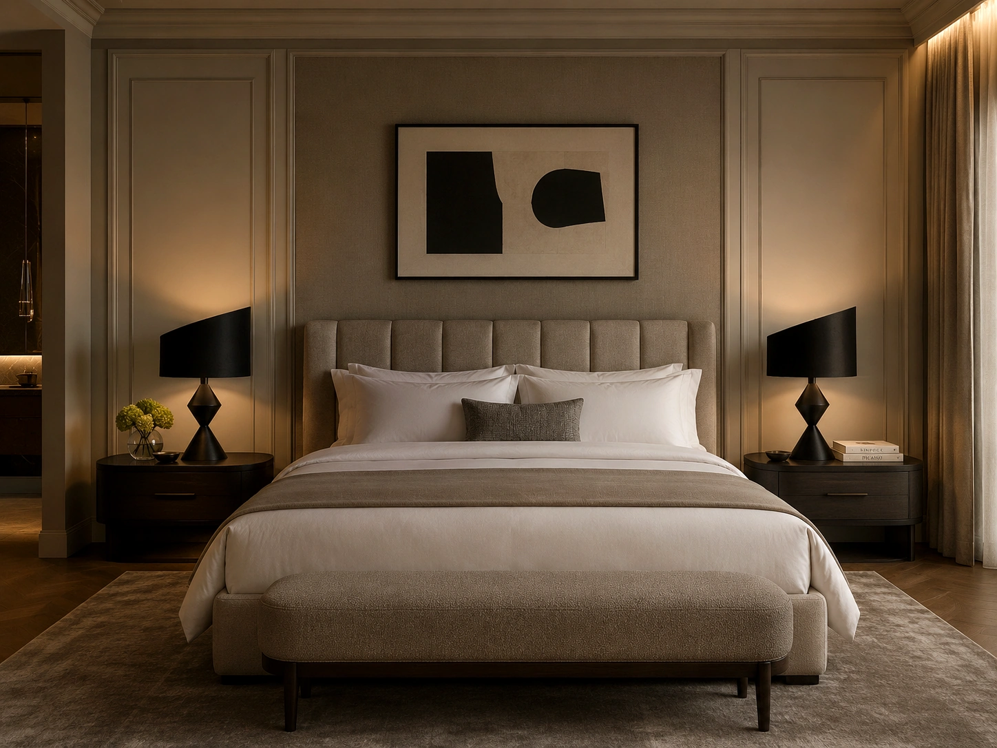 PRISM table lamp in a premium hospitality interior