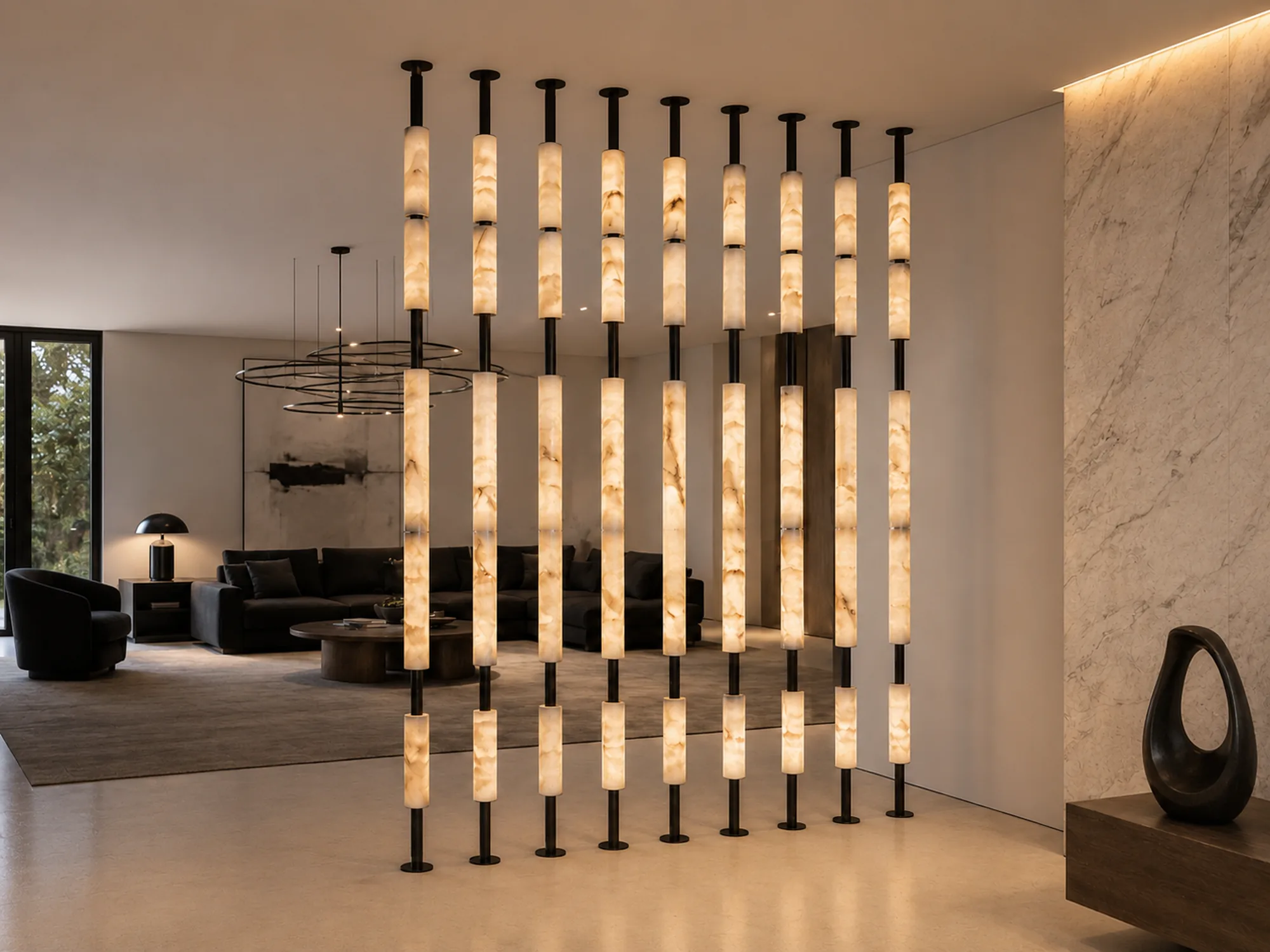 CAIRO divisória luminosa decorativa Illumus Lighting em ambiente hospitality premium
