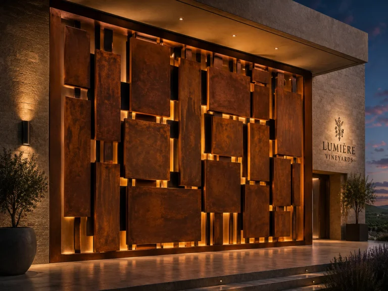 MAGMA divisória luminosa decorativa Illumus Lighting em ambiente hospitality premium