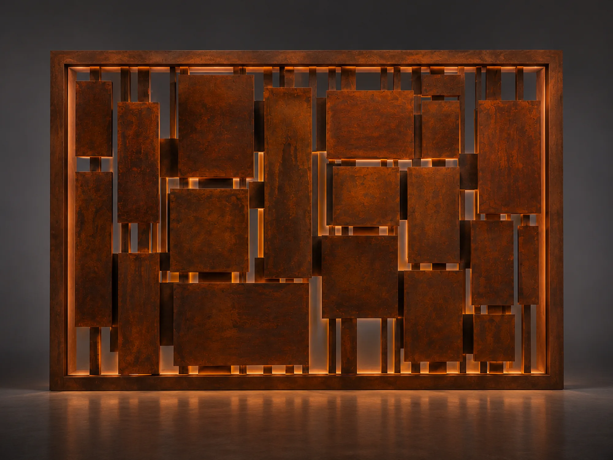 MAGMA divisória luminosa decorativa Illumus Lighting pormenor de produto