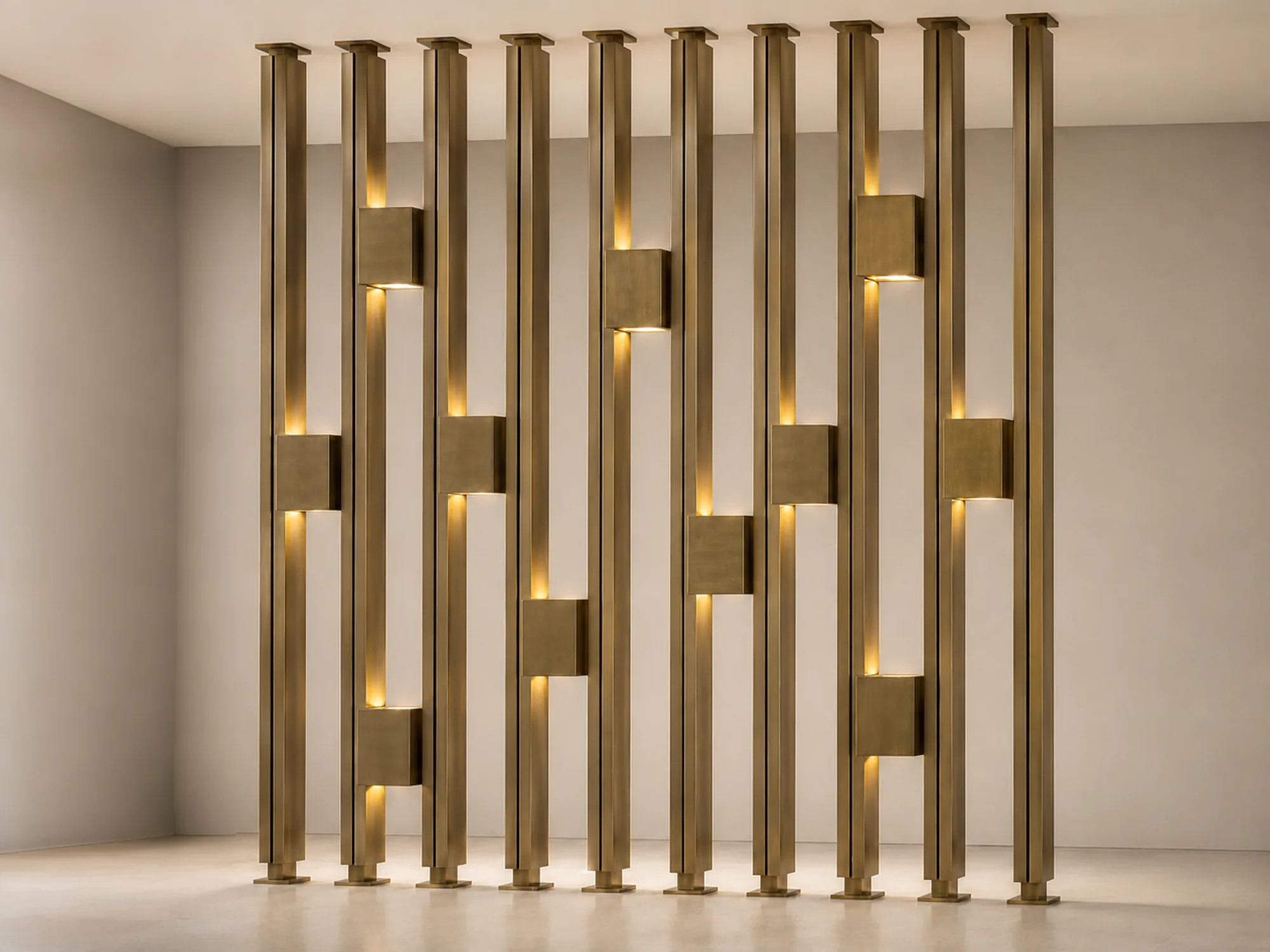 PETRA divisória luminosa decorativa Illumus Lighting pormenor de produto