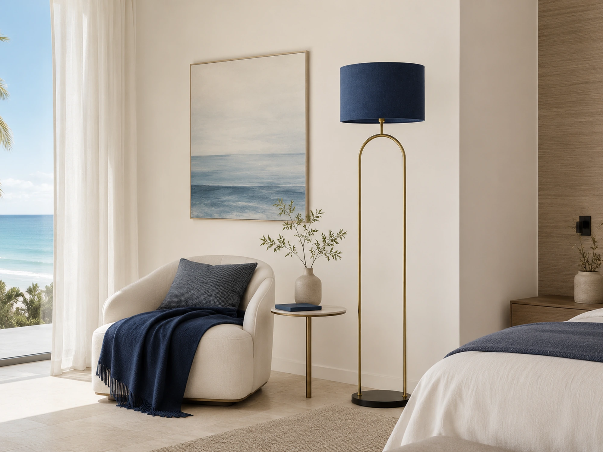 MONACO floor lamp in premium hospitality interior by Illumus Lighting