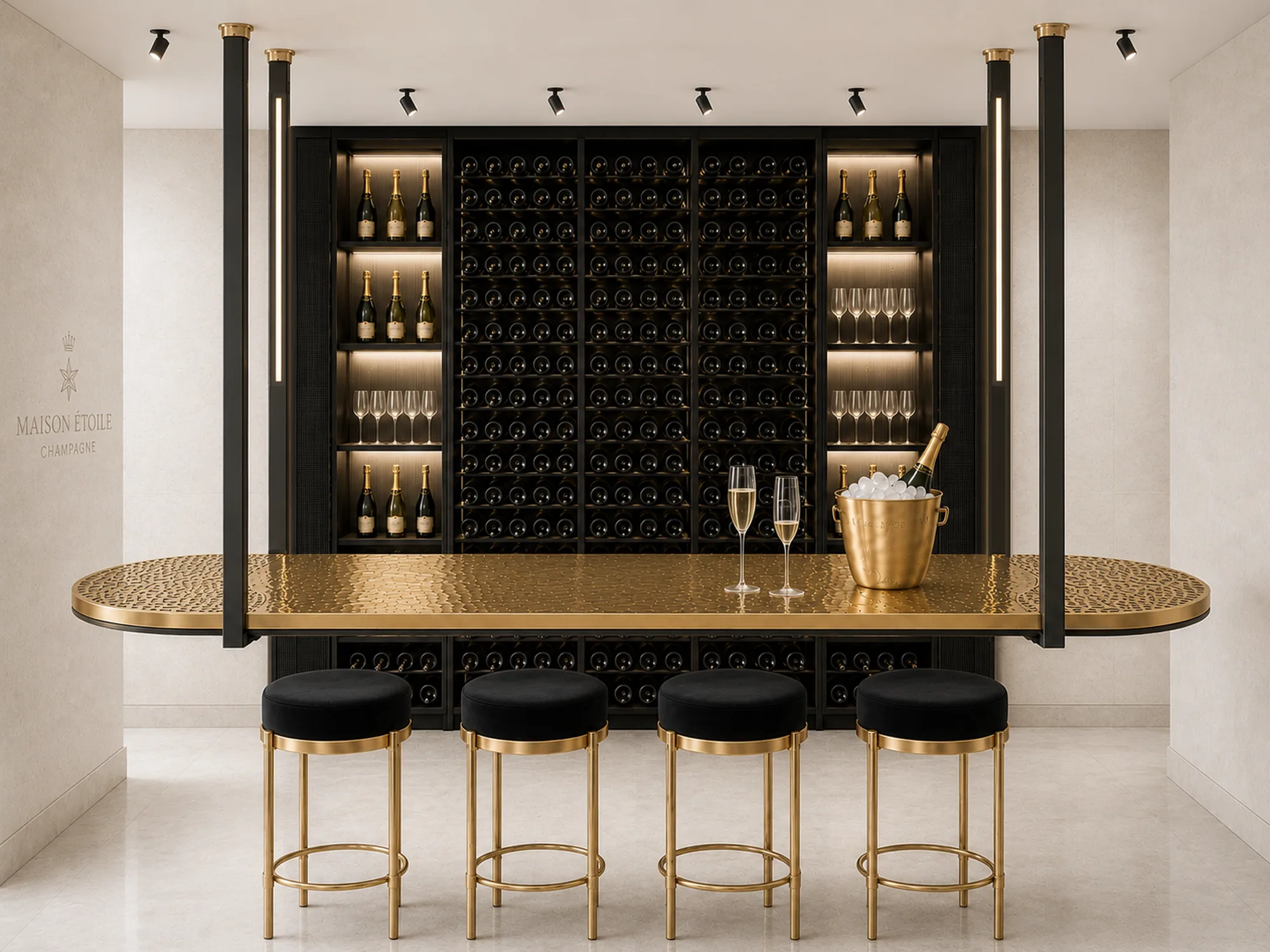 Pendula Illumus Lighting em ambiente premium