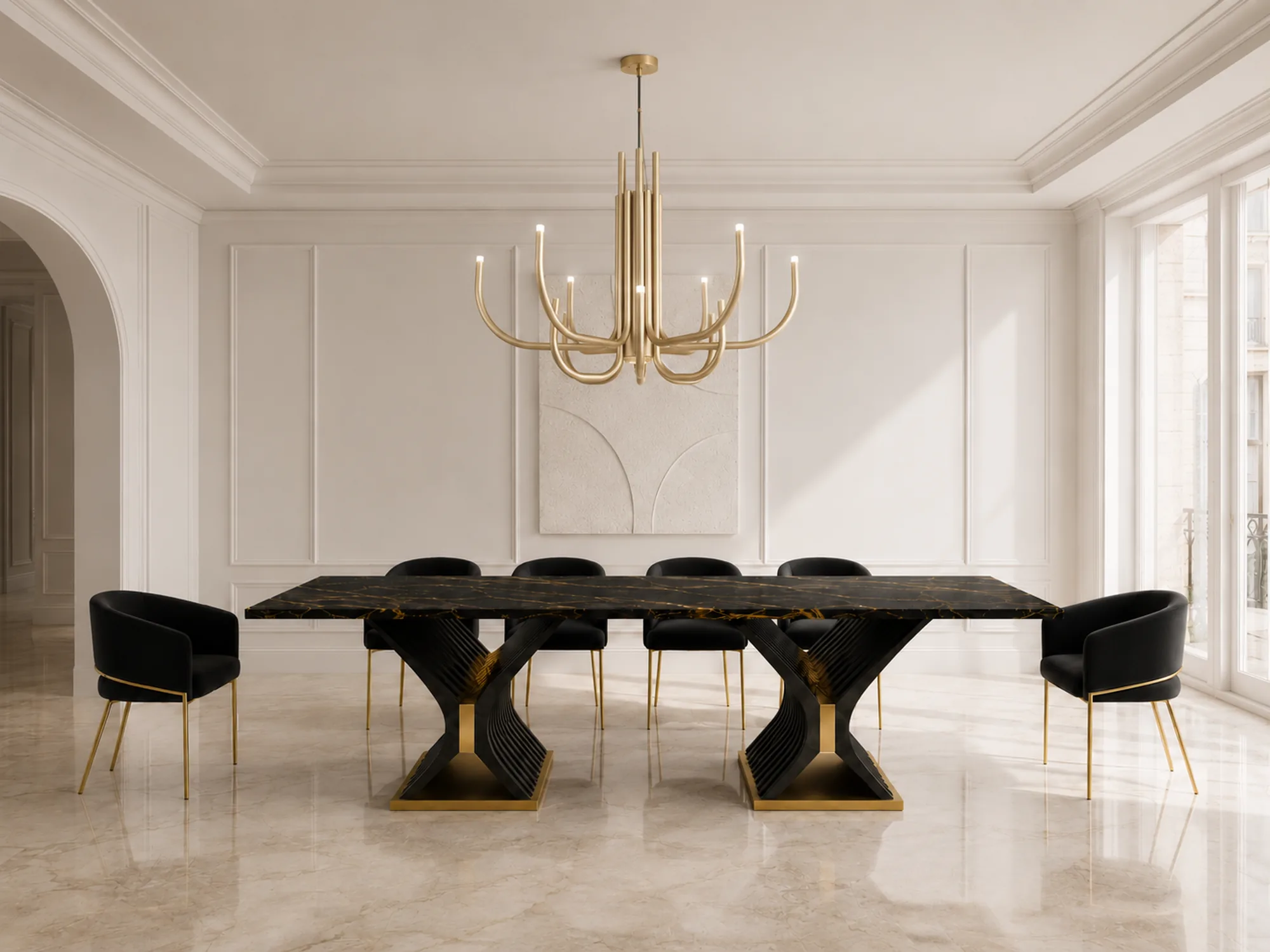 Ravello mesa Illumus Lighting em ambiente premium