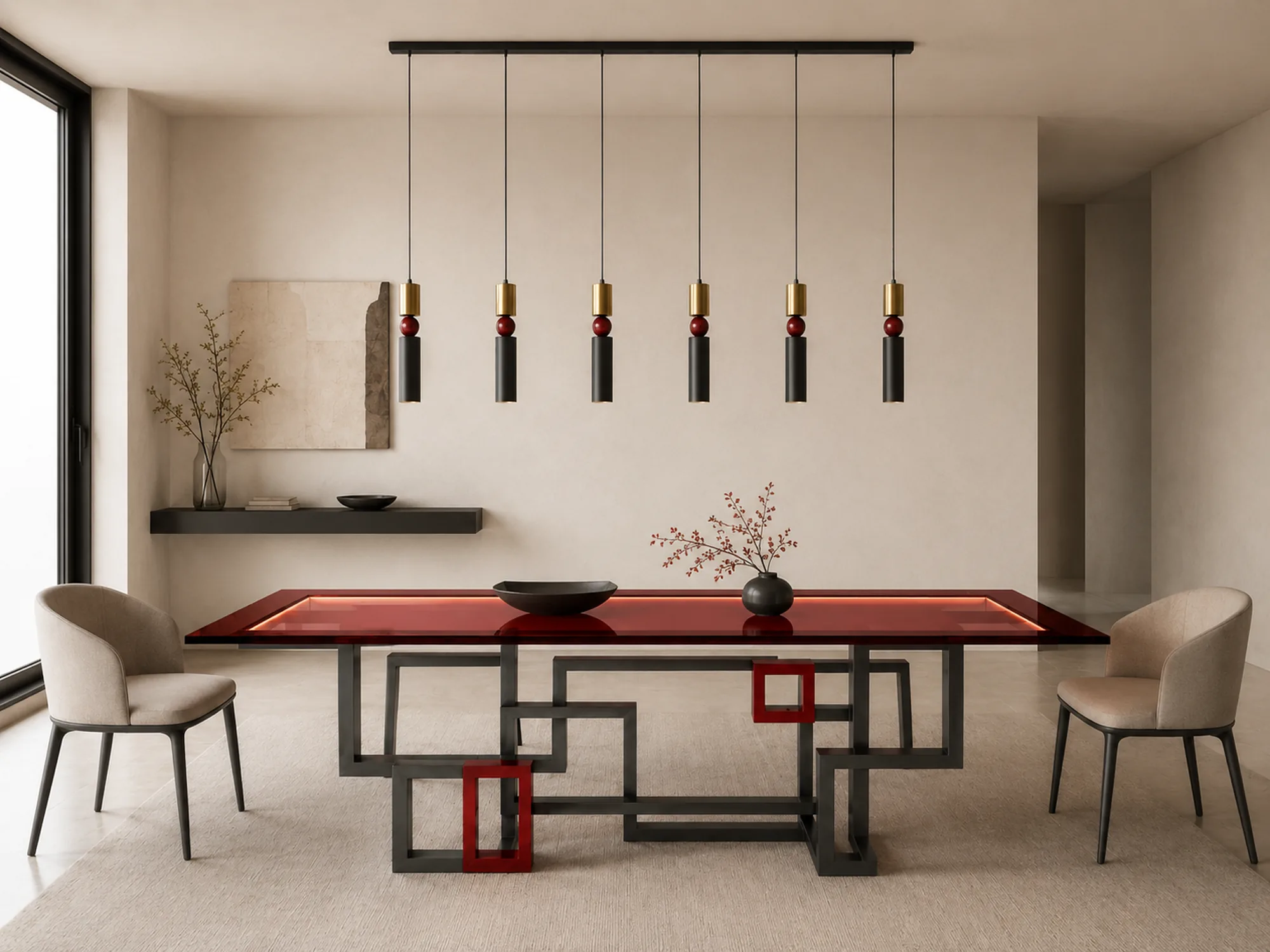 Mesa RUBY Illumus Lighting em ambiente interior premium