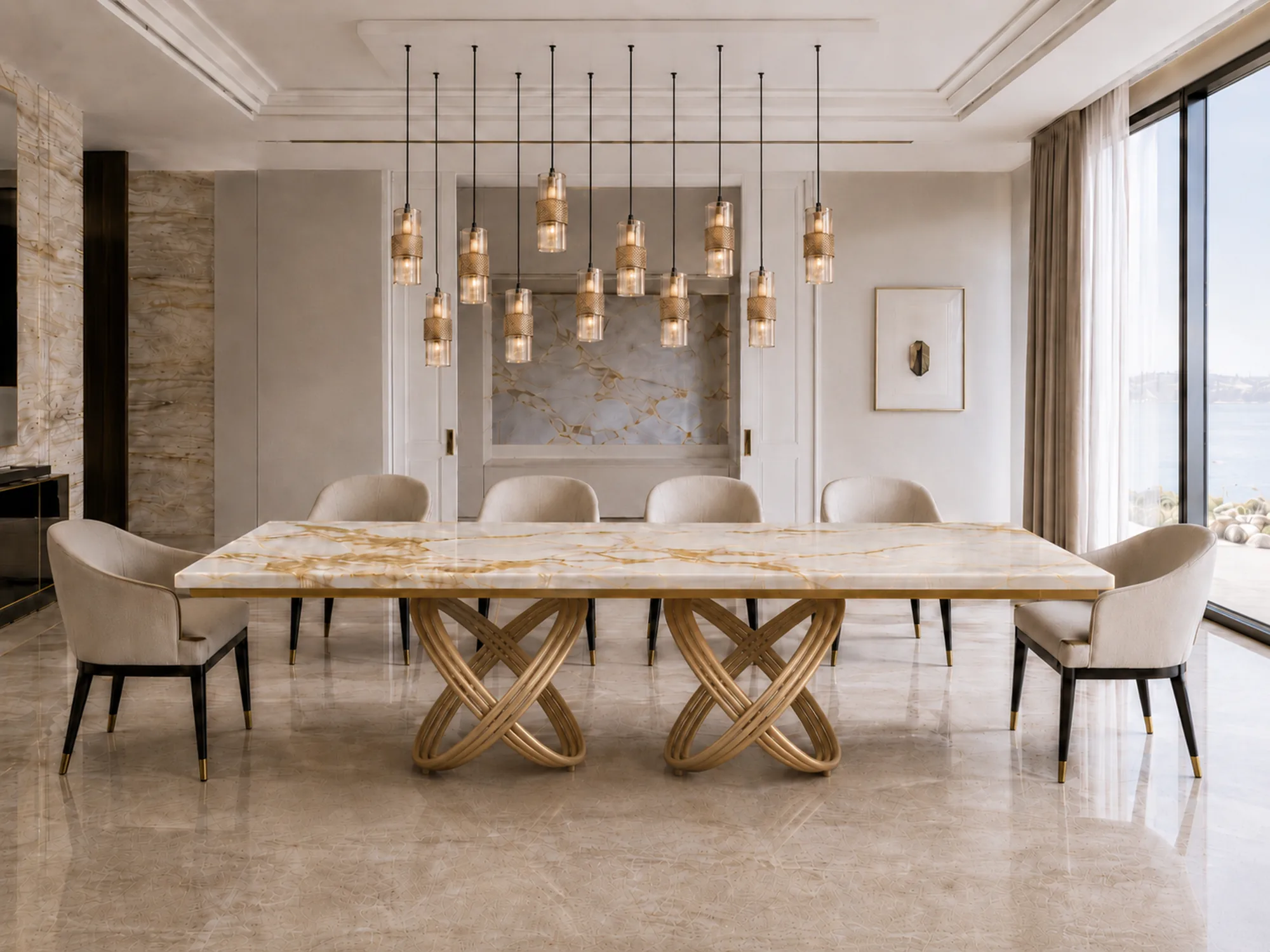 Stefan mesa Illumus Lighting em ambiente premium