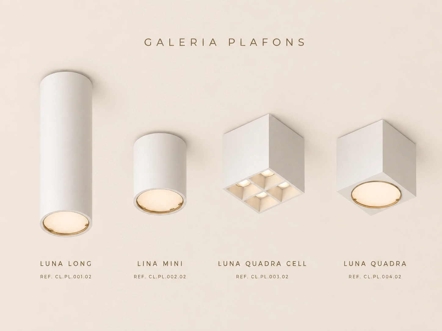 GALERIA LUNA with a composition of Illumus ceiling lights