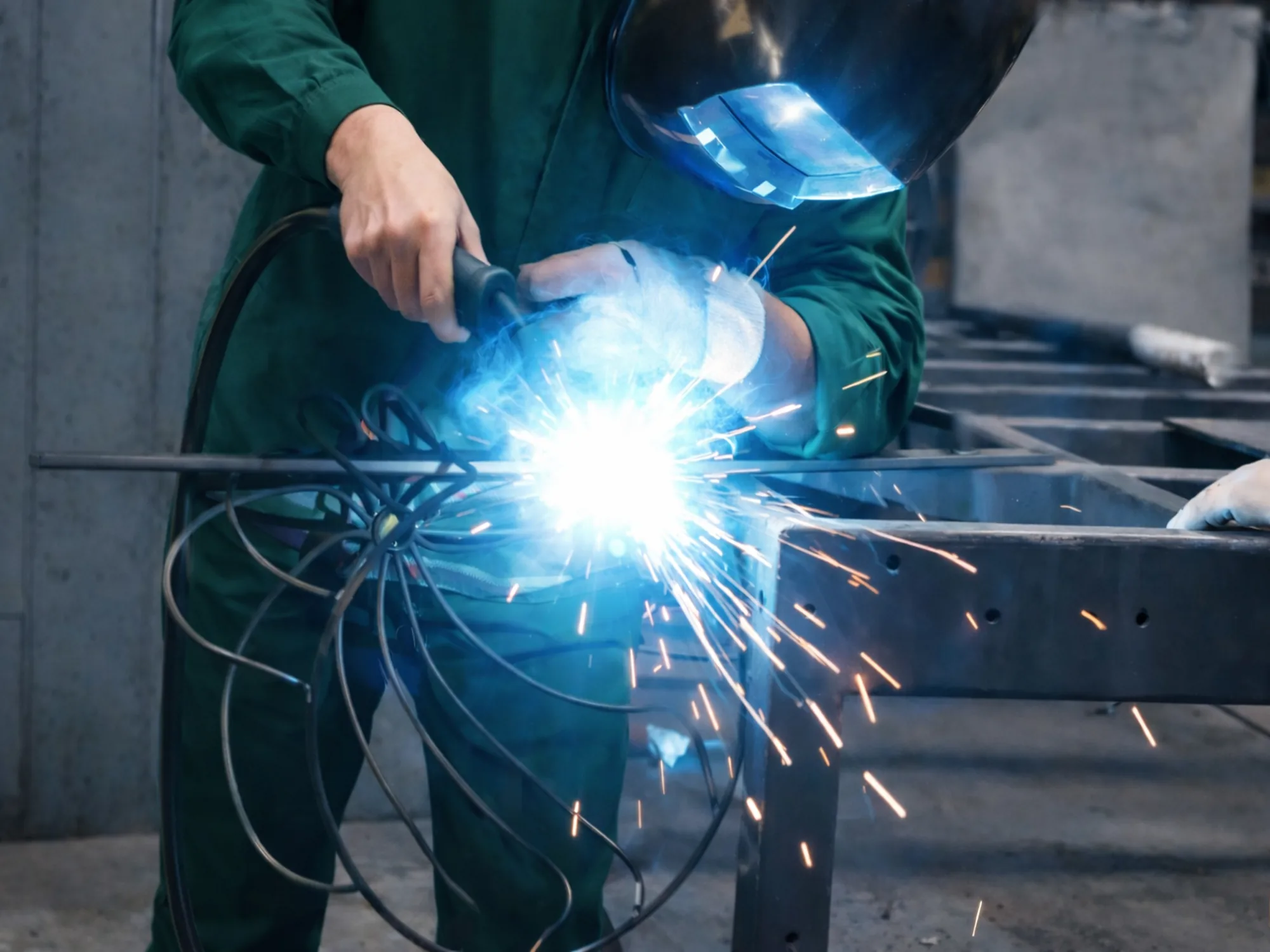 Proceso de soldadura y desarrollo técnico de una luminaria a medida de Illumus